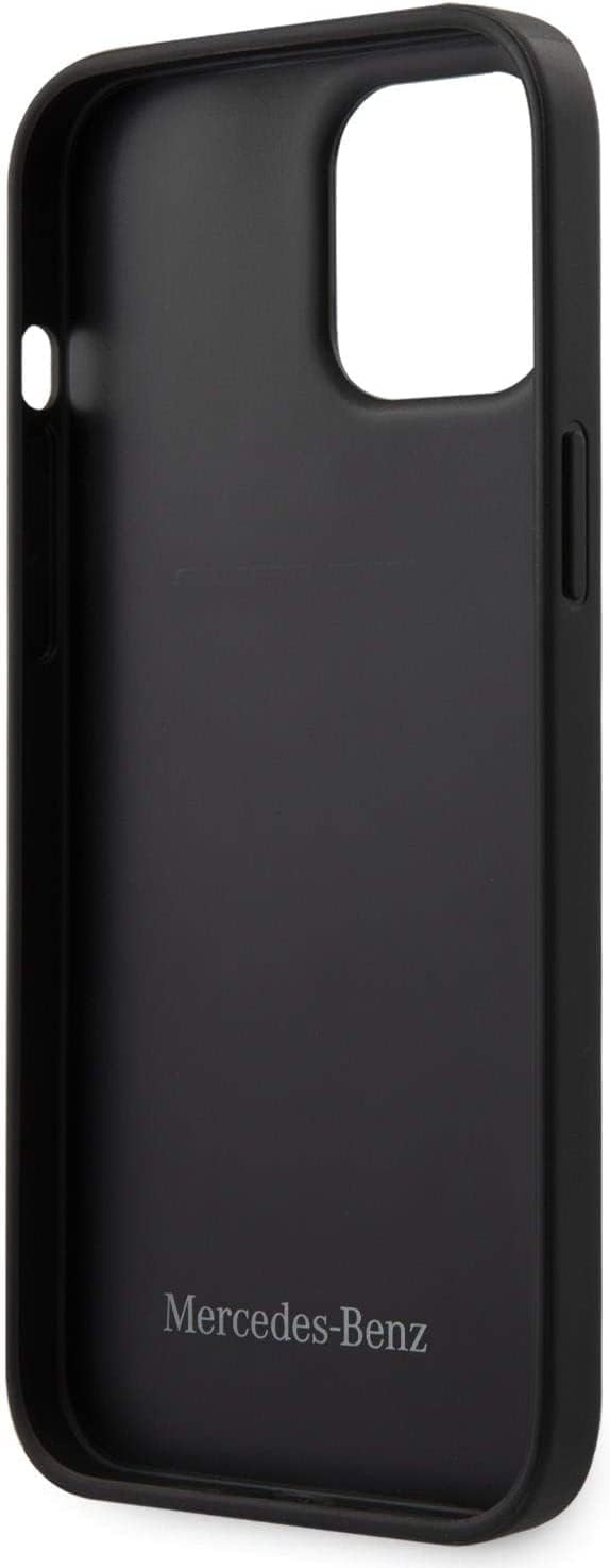 Mercedes iPhone 12 Pro Max Leather Case - Black