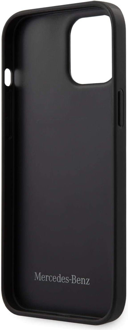 Mercedes iPhone 12 Pro Max Leather Case - Black