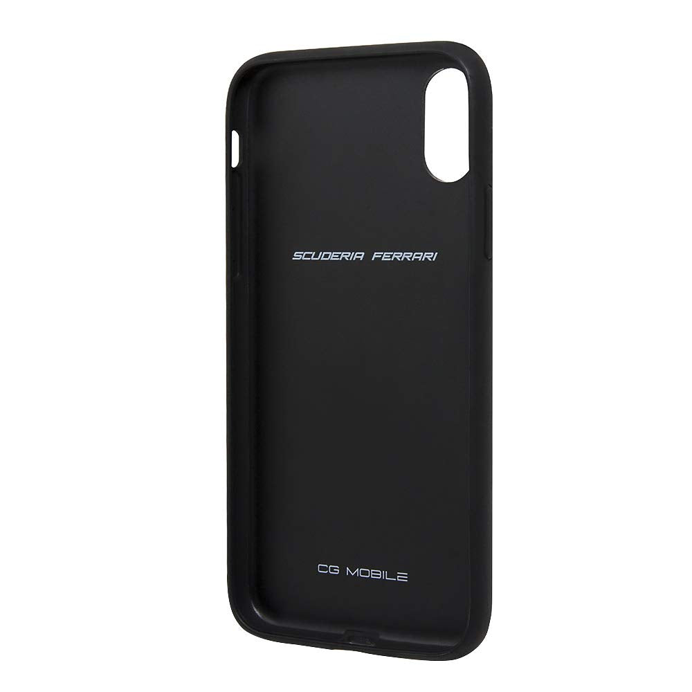 Ferrari iPhone XS Max Leather Case - Genuine Leather - Red