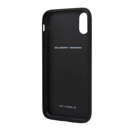 Ferrari iPhone XS Max Leather Case - Genuine Leather - Red