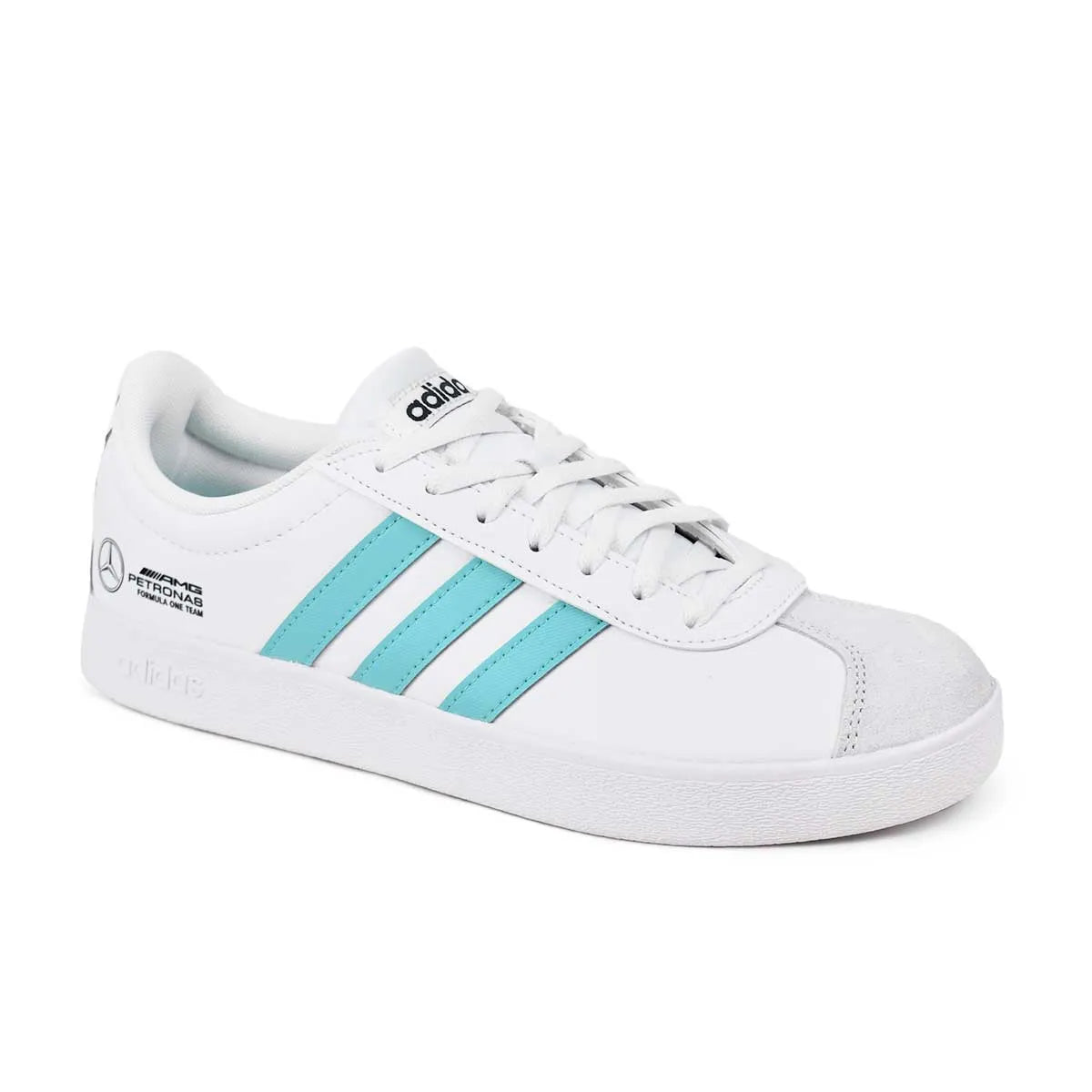 Mercedes Men's Vl Court Base Shoes White Blue 2025-Fanwear