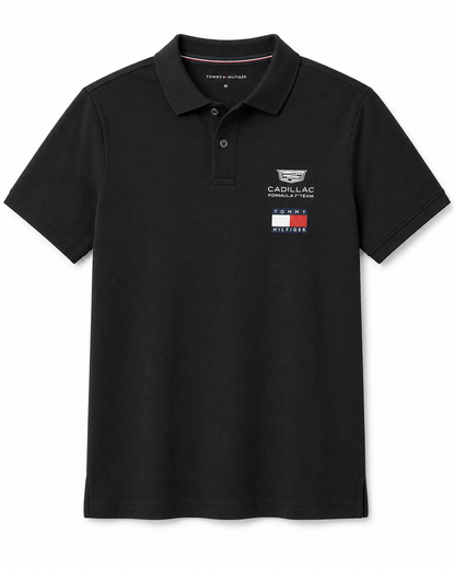 Cadillac F1 Team x Tommy Hilfiger Men's Logo Polo Black Beauty 2026 - Fanwear
