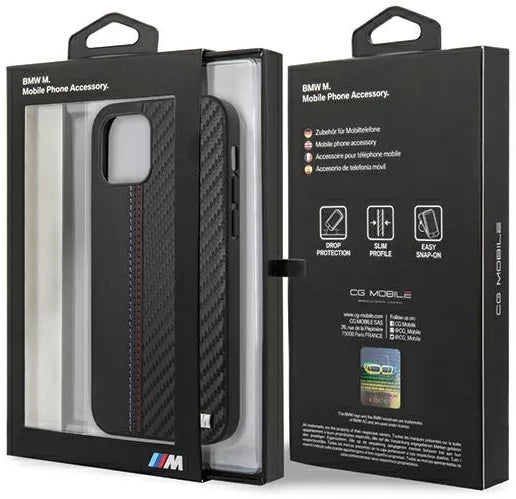 BMW iPhone 12 Pro Max Case - M Collection Carbon Finish - Black
