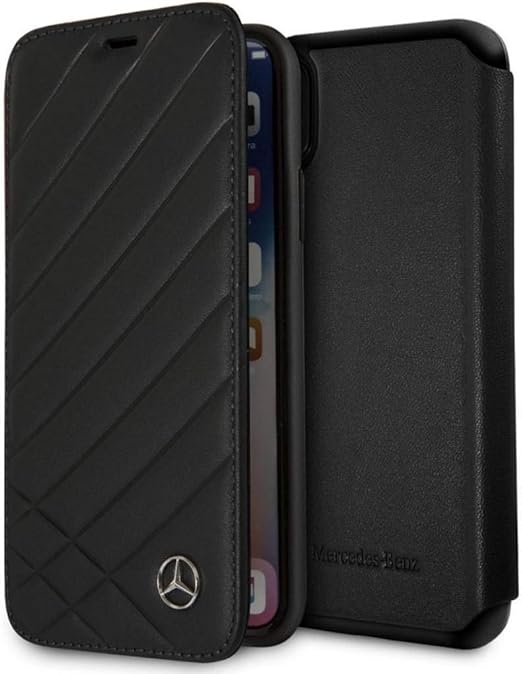 Mercedes iPhone 8 Plus Booktype Case - Pattern II - Crystal Black