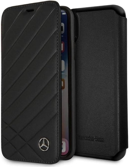 Mercedes iPhone 8 Plus Booktype Case - Pattern II - Crystal Black