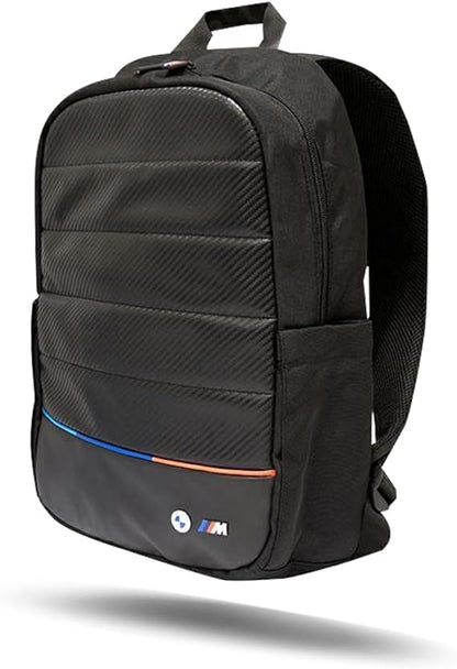 BMW Compact Computer Carbon Tricolor Black Backpack