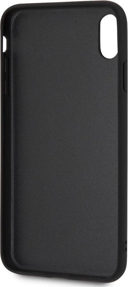 BMW iPhone XS Max Hard Case - Leather - Black