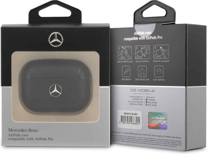 Mercedes-Benz AirPods Pro Case - Leather with Metal Logo - Black