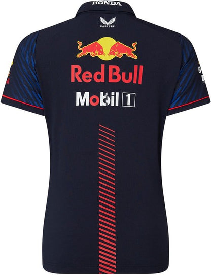 Red Bull Racing Women's Stretch Snap Polo Shirt Night Sky 2023-RP Teamwear