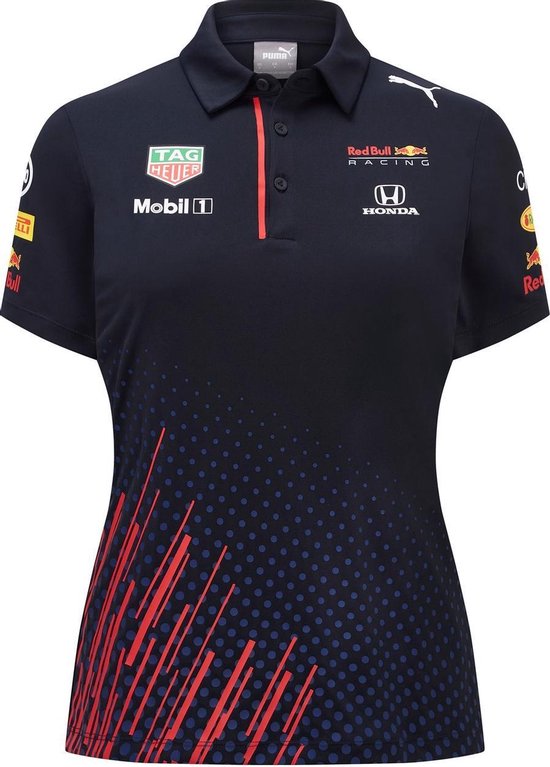 Red Bull Racing Women's Classic Polo Esso Mobil Navy 2021-Fanwear