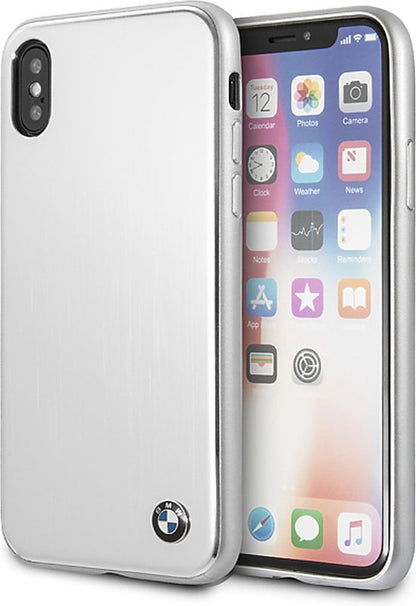 BMW iPhone X Case - Silver Brushed Aluminum