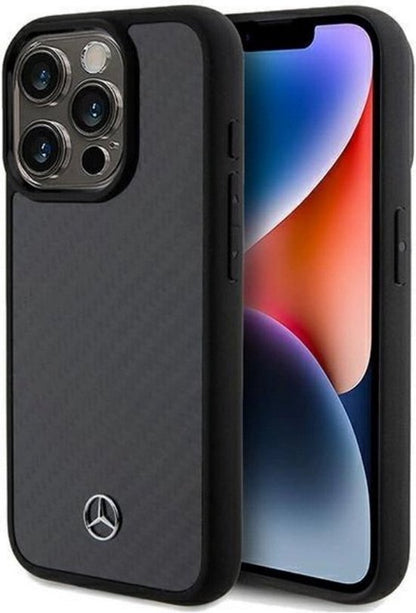 Mercedes-Benz iPhone 15 Pro Hard Case - Carbon Fiber Dynamic - Black