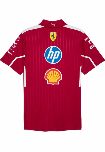 Scuderia Ferrari Men's Team Polo Dark Cherry 2025-RP Teamwear