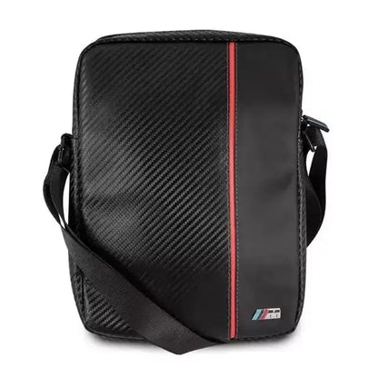 BMW Tablet Bag 8" PU Leather PU Carbon Red Stripe