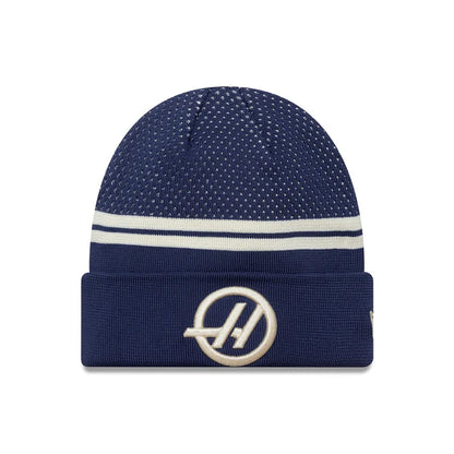 Haas F1 Engineered Beanie Navy 2025-Fanwear