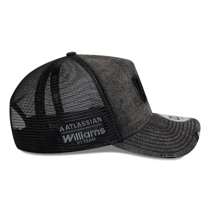 Williams Racing Team New Wave Denim Trucker Cap Black 2026-Fanwear