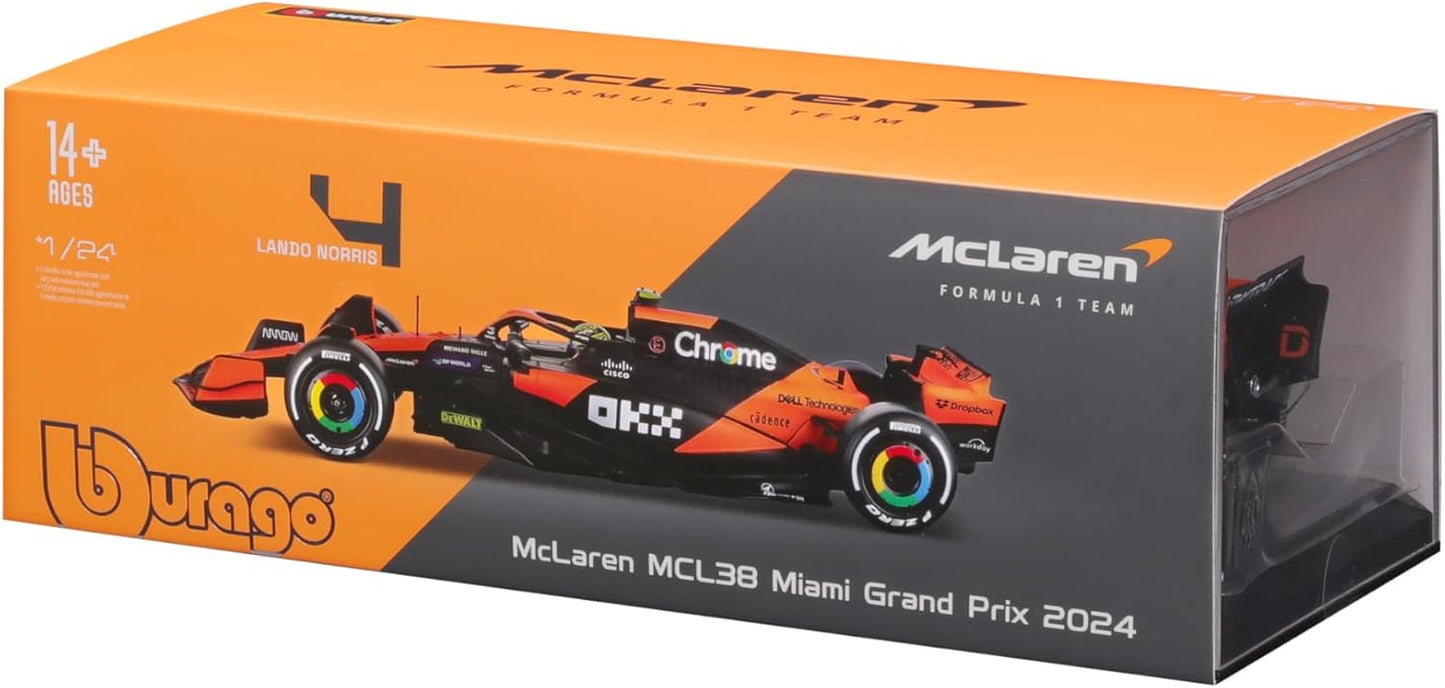 1:24 Scale Model | Mclaren Race Mcl38 Piastri With Helmet Car
