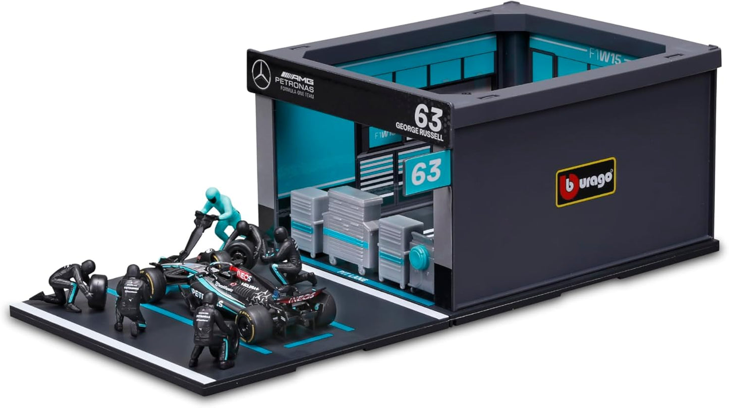 1:43 Scale Model | Mercedes-AMG F1 W15 George Russell Pit Pass Set