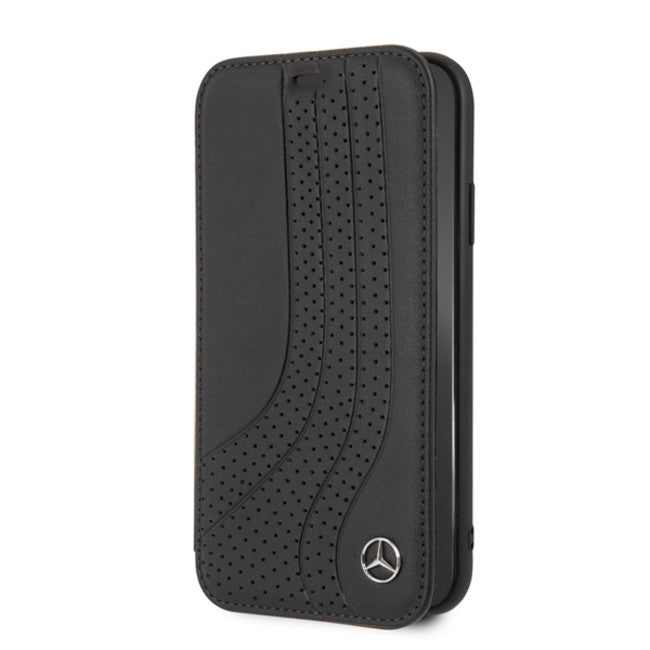 Mercedes iPhone XR Booktype Case - New Bow I Genuine Leather - Black