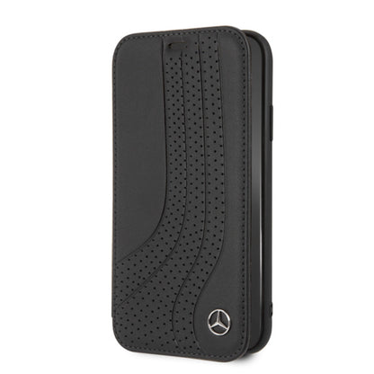 Mercedes iPhone XR Booktype Case - New Bow I Genuine Leather - Black