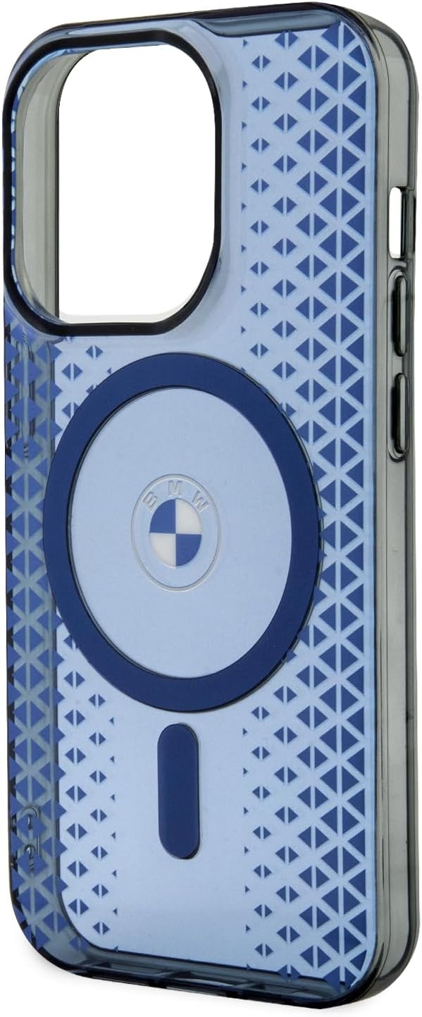 BMW iPhone 15 Pro MagSafe Hard Case - Signature IML Track - Blue