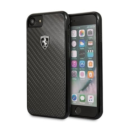 Ferrari iPhone 8 Hard Case - Genuine Carbon Fiber Heritage