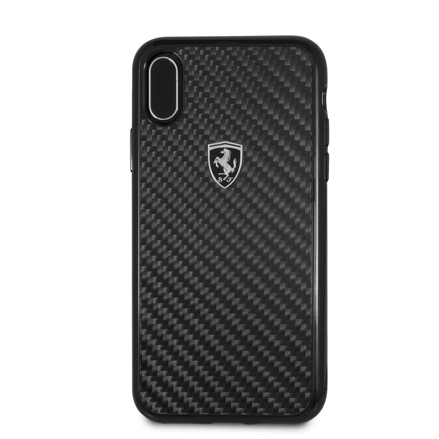 Ferrari iPhone X Hard Case - Heritage Real Carbon - Black