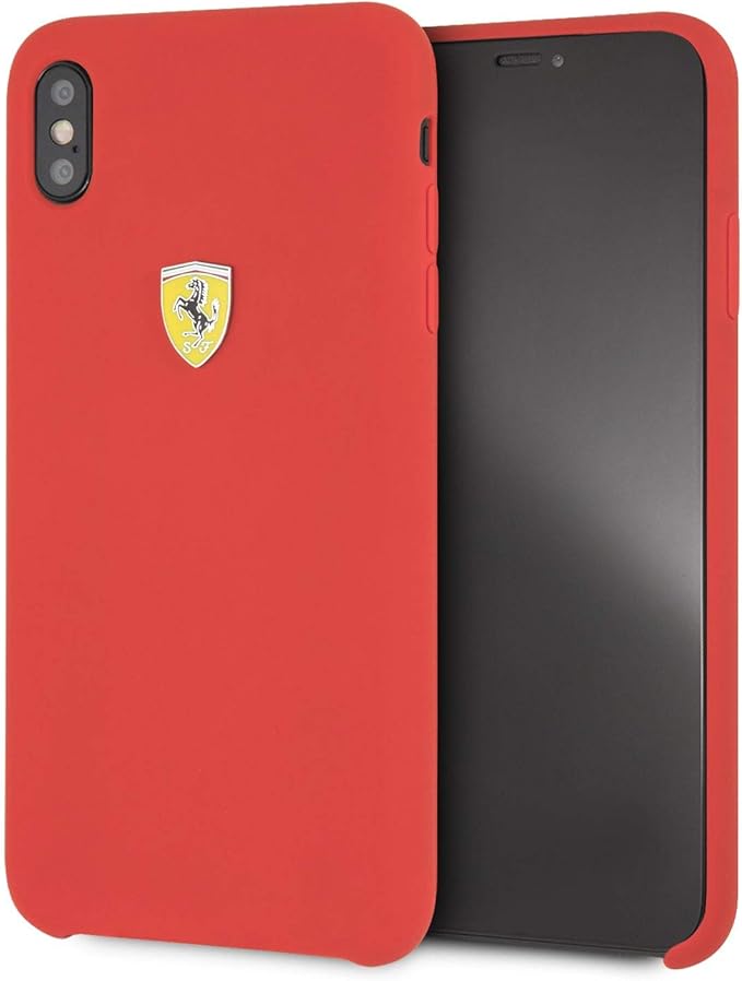 Ferrari iPhone XS Max Hard Case - Smooth Silicone Heritage - Red