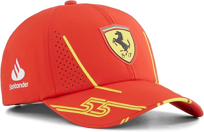 Scuderia Ferrari Kids Carlos Sainz Baseball Cap Burnt Red 2024-RP Teamwear
