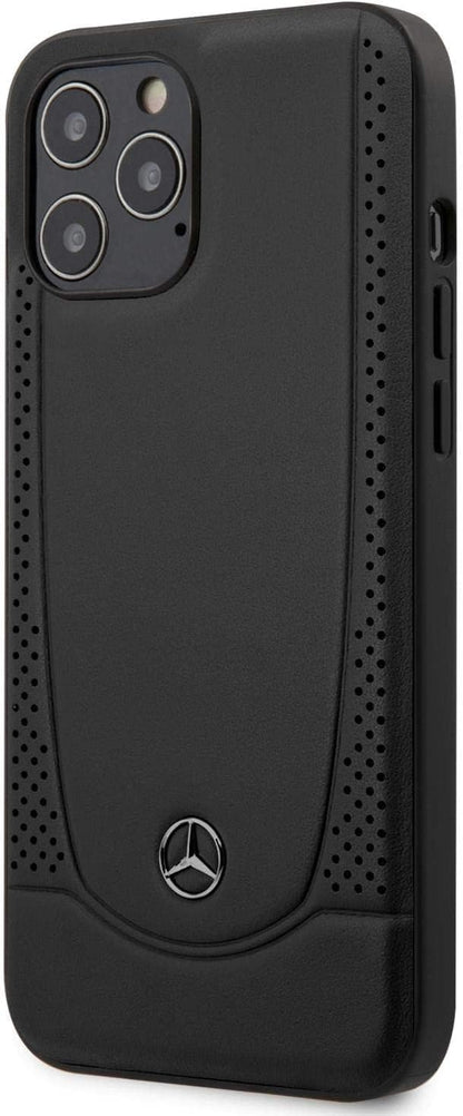 Mercedes iPhone 12 Pro Max Leather Case - Black