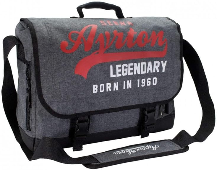 Ayrton Senna Messenger Legendary Bag Grey
