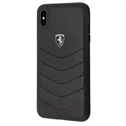 Ferrari iPhone XS Max Hard Case - Genuine Quilted Leather Heritage