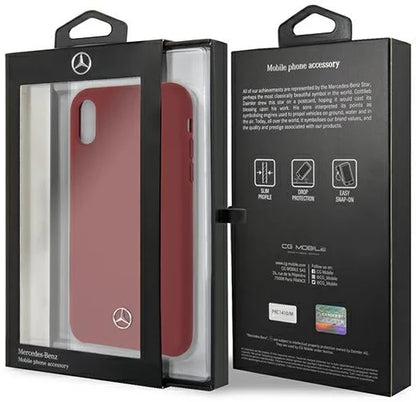 Mercedes iPhone XR Hard Case - Liquid Silicone - Burgundy