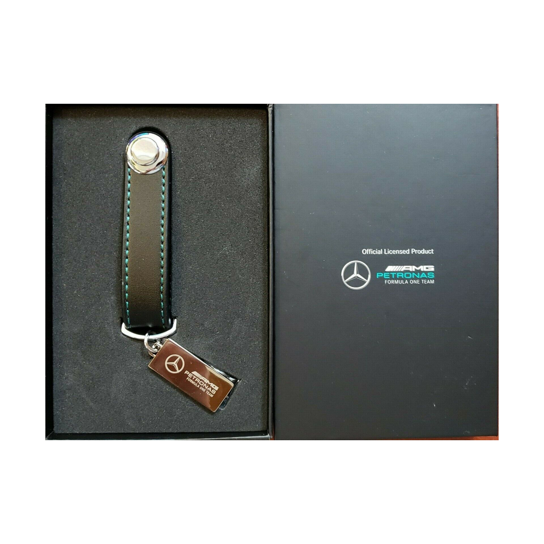 Mercedes-AMG Petronas Formula 1 Team Leather Keyring - Fanwear