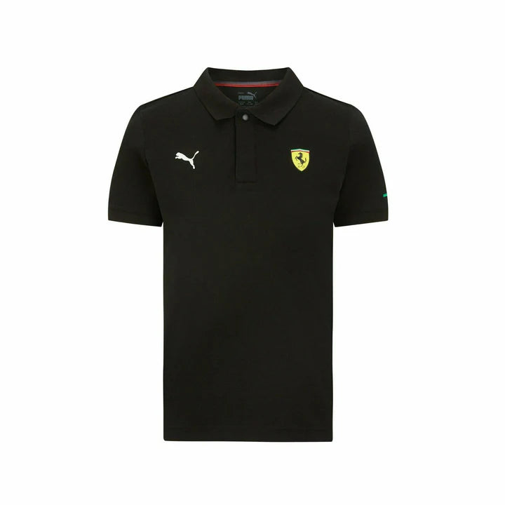 Scuderia Ferrari Puma Kids Classic Polo Black 2021-Fanwear