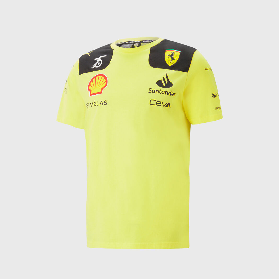 Scuderia Ferrari Men's Monza Special Edition T-Shirt Yellow 2022-RP Teamwear