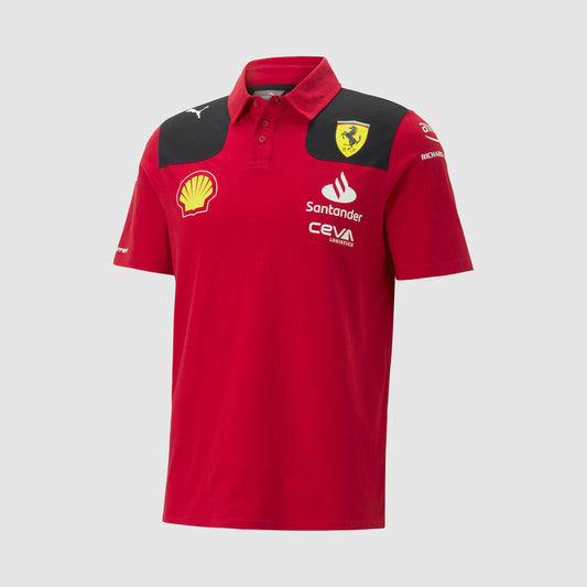 Scuderia Ferrari Men's Team Polo Red 2023-RP Teamwear