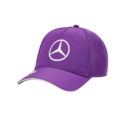 Mercedes-AMG Petronas Formula 1 Team Kids Lewis Hamilton Driver Baseball Cap Purple 2024-RP Teamwear