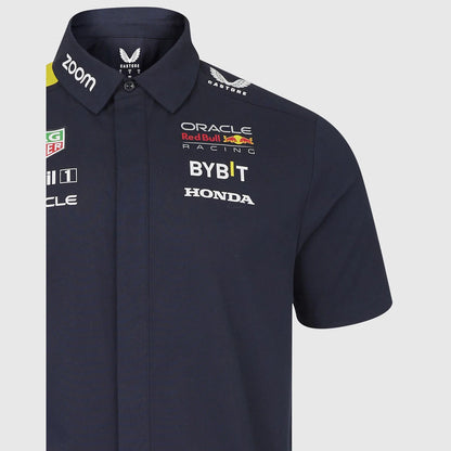 Red Bull Racing Men's Stretch Snap Buttoned Shirt 2024-RP Teamwear