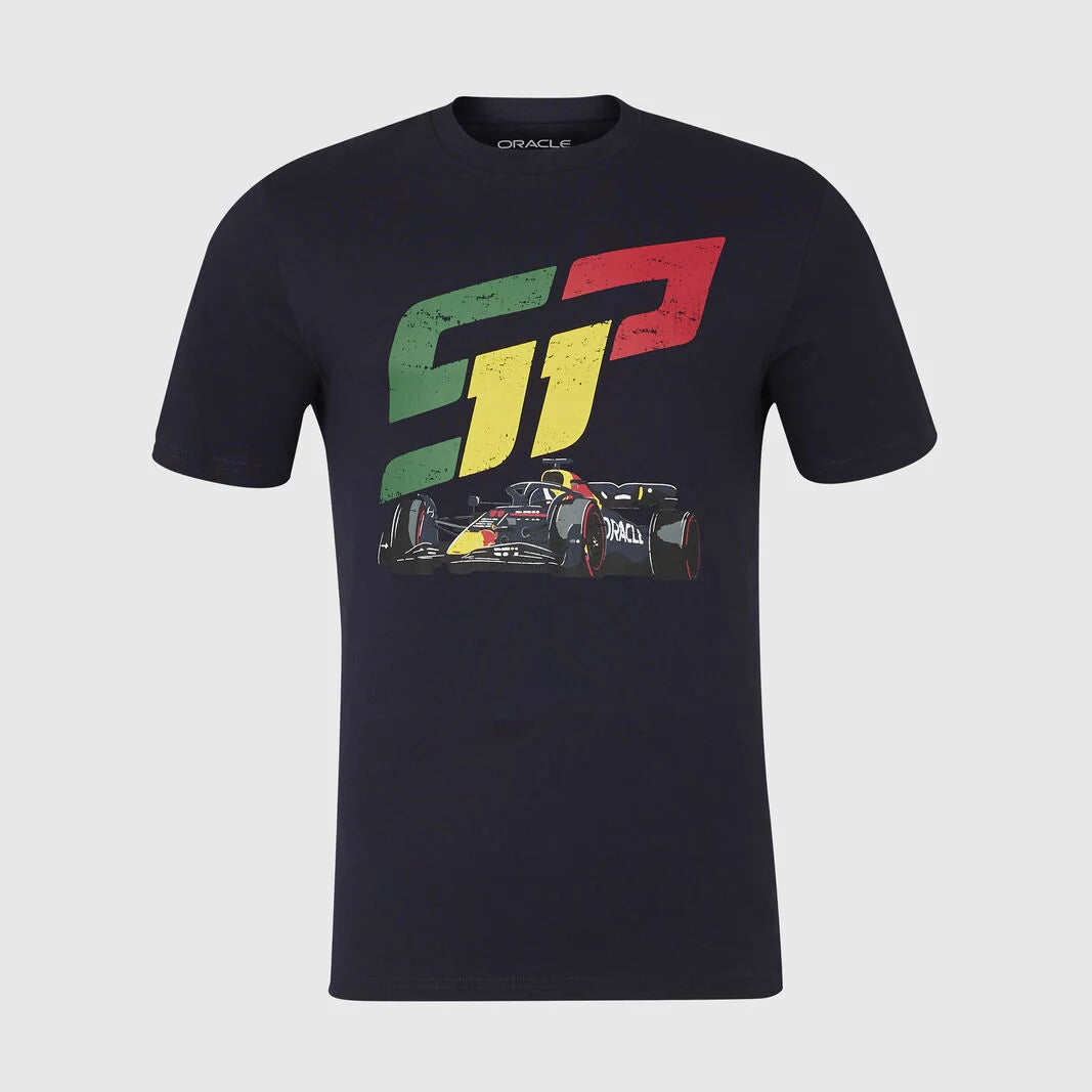 Red Bull Racing Sergio Perez Graphic T-Shirt Navy 2021-Fanwear