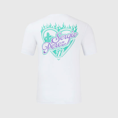 Sergio Perez SP11 Mexico City T-Shirt White 2024 - Fanwear