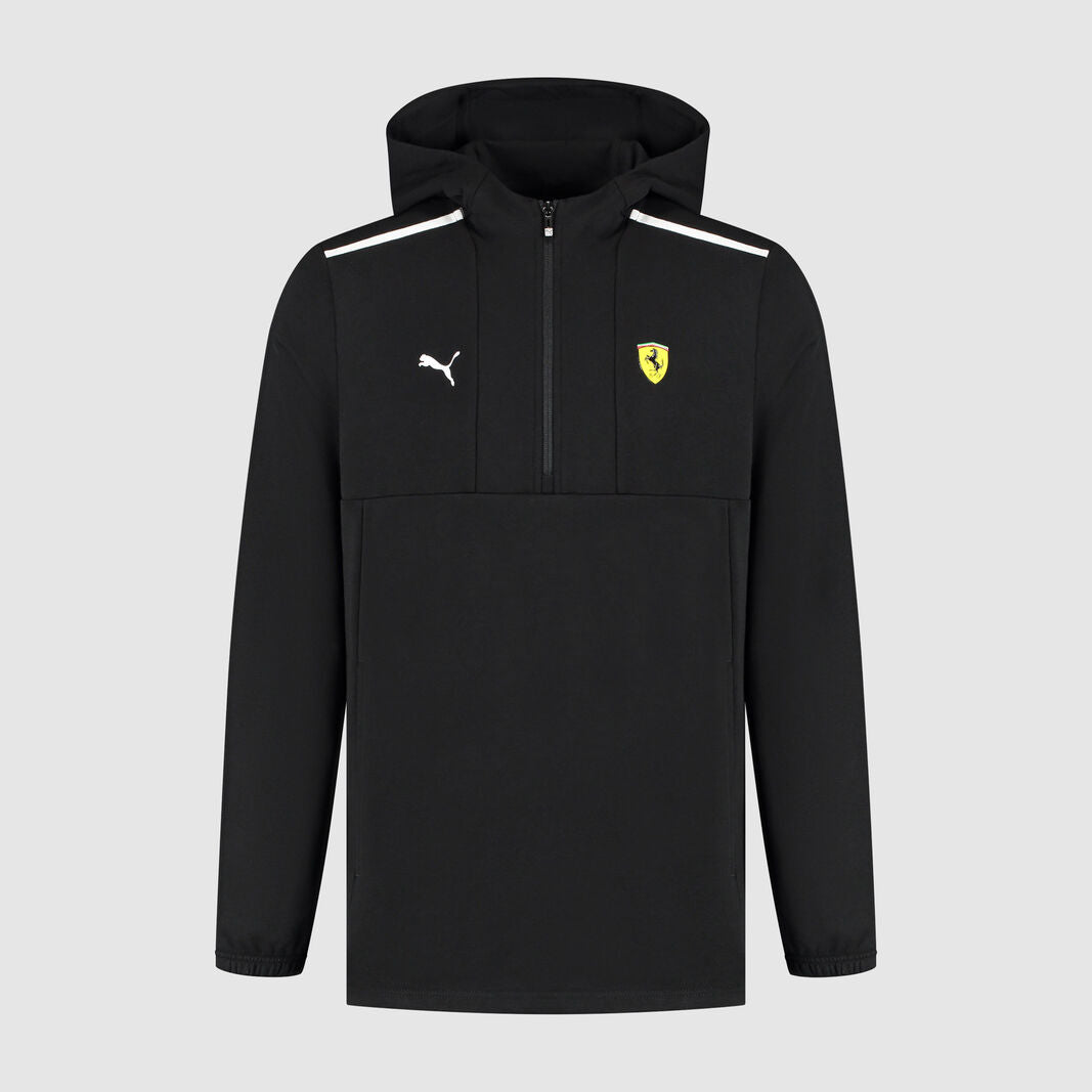 Scuderia Ferrari Men's 1/4 Zip Hoodie Black 2026 - Fanwear