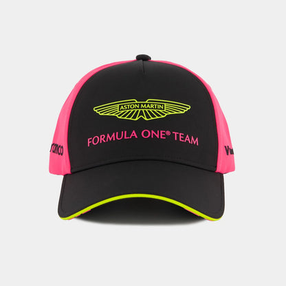Aston Martin F1 Team Special Edition Vegas Cap Unisex Flouro Pink Black 2025 - Rp Teamwear