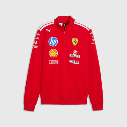 Scuderia Ferrari Men's 1/4 Zip Sweatshirt Red 2026 - RP Teamwear