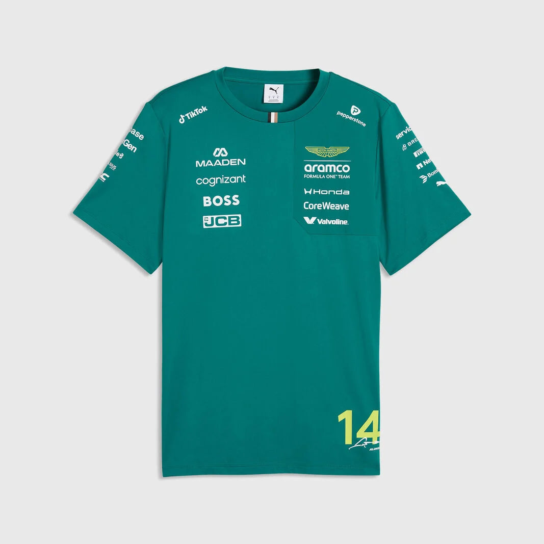 Aston Martin F1 Fernando Alonso Team T-Shirt Green 2026 - RP Teamwear