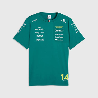 Aston Martin F1 Fernando Alonso Team T-Shirt Green 2026 - RP Teamwear