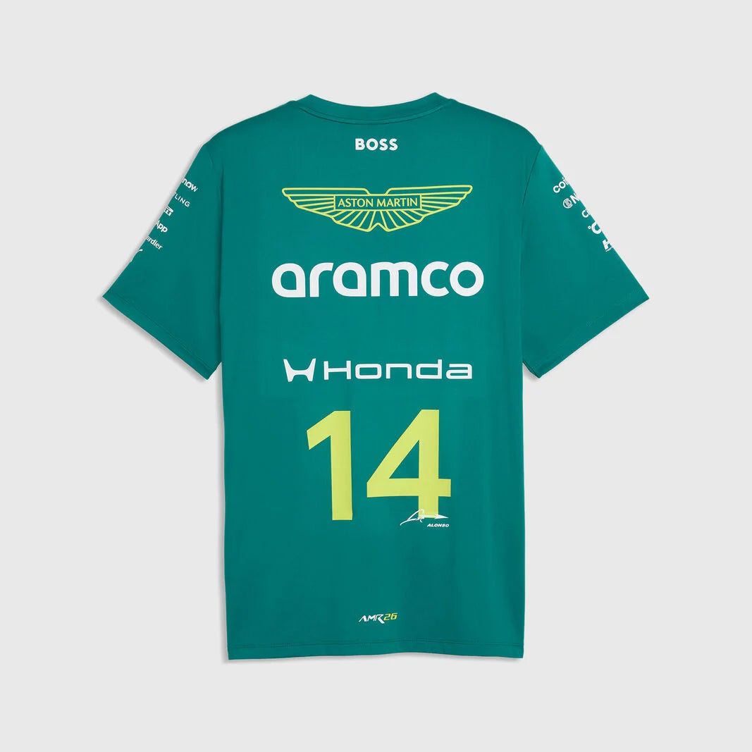 Aston Martin F1 Fernando Alonso Team T-Shirt Green 2026 - RP Teamwear