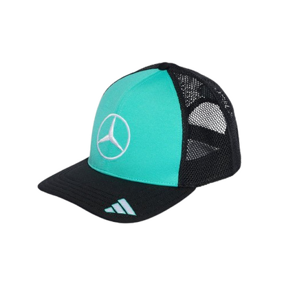 Mercedes Men's Special Edition Vegas Trucker Cap Teal Black 2025 OSFM-RP Teamwear