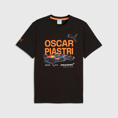 Mclaren Men's Oscar Piastri T-Shirt Black 2026 - Fanwear