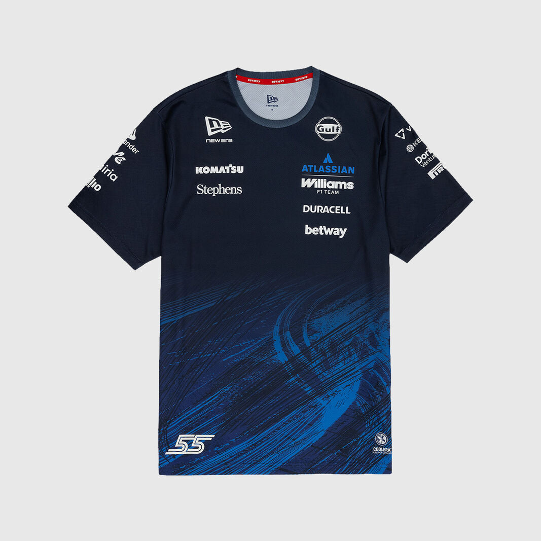 Williams Racing Team Carlos Sainz Tech T-Shirt Navy 2026-Fanwear